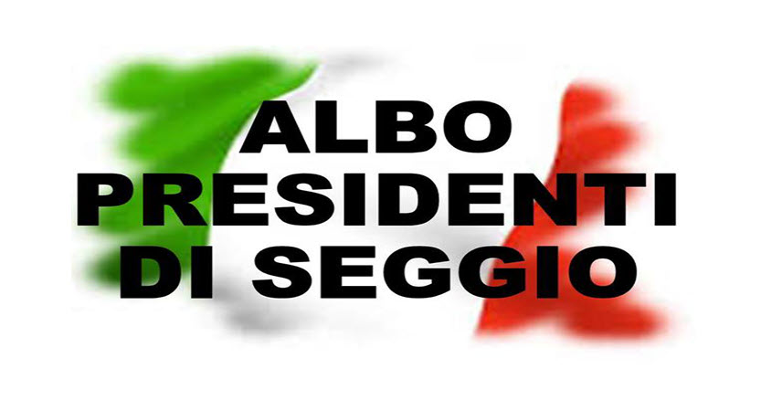 AGGIORNAMENTO ALBO PRESIDENTE DI SEGGIO